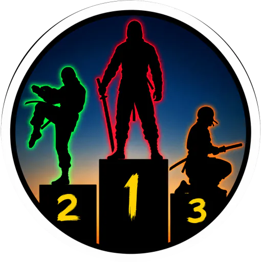 Top-three ninja podium badge